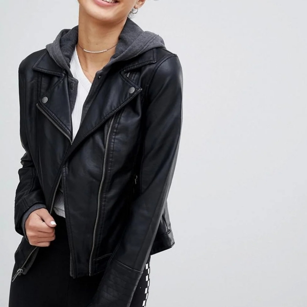 New Hollister Draped Open Front Hooded Jacket Size L